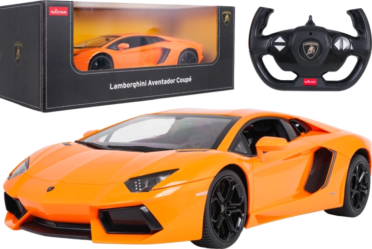 Ferngesteuertes Auto Lamborghini Aventador RASTAR im Maßstab 1:10, orange