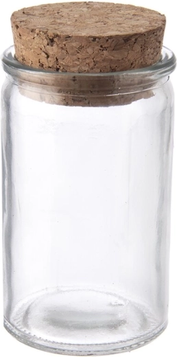 Glasdose mit Korkdeckel