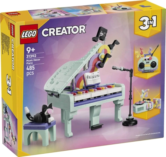 LEGO Creator 3-in-1 Dekoratives Klavier mit Katze