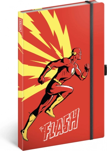 Notizbuch mit Linien THE FLASH mit Gummiband und Stiftschlaufe