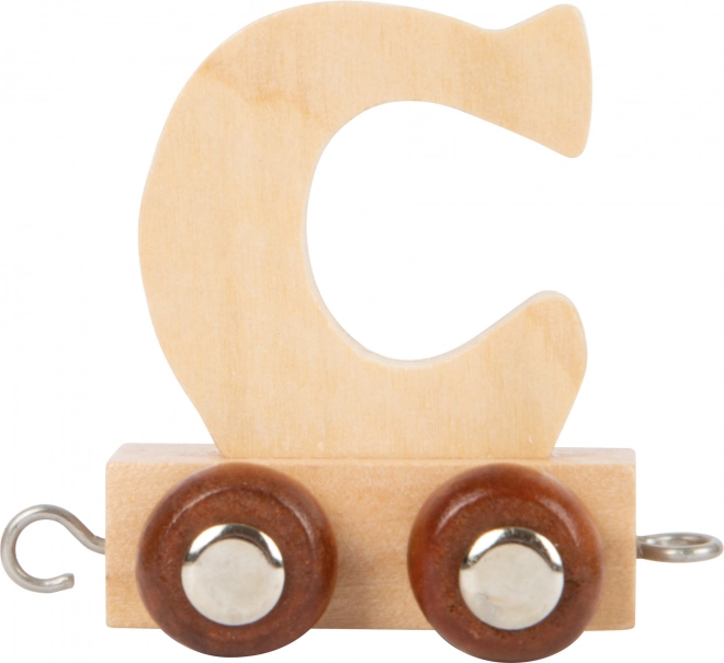 Holzwaggon mit Buchstabe C für Holzeisenbahn Small Foot