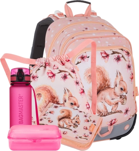 Bagmaster Alfa 26 großes Schulset für Erstklässler – Eichhörnchen