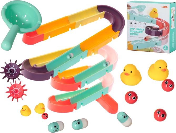 Wasserrutsche für die Badewanne mit Spielzeug