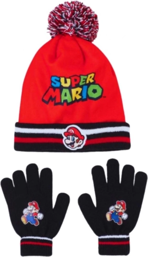 Super Mario Mütze und Handschuhe