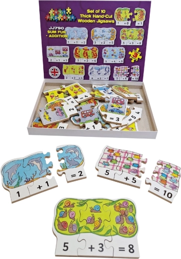Just Jigsaws Holzpuzzle zum Addieren - 30 Teile