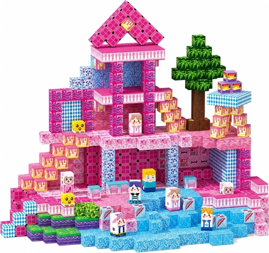 Märchenhafte rosa Pixel-Welt