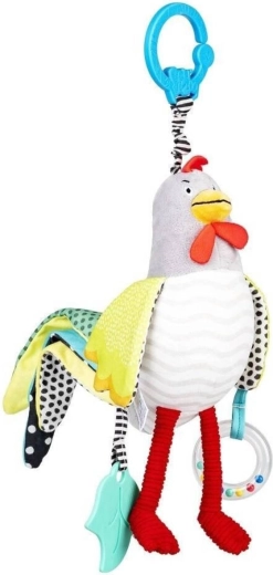 Balibazoo hängendes Plüsch-Huhn Jurek mit Aktivitäten für Babys