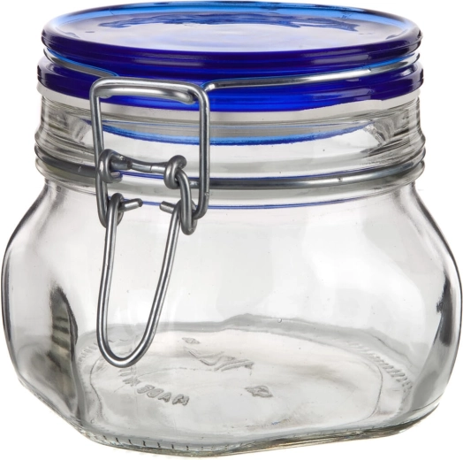 Hermetisches Glasgefäß 500 ml FIDO Blue mit Bügelverschluss