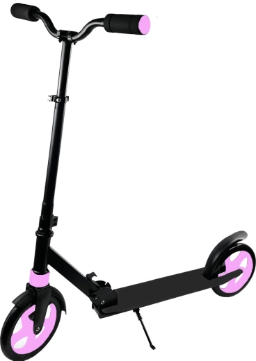 Faltroller in Schwarz-Rosa mit Federung