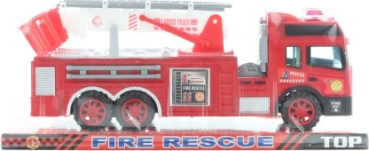 plastisches Feuerwehrfahrzeug mit Schwungrad 30 cm