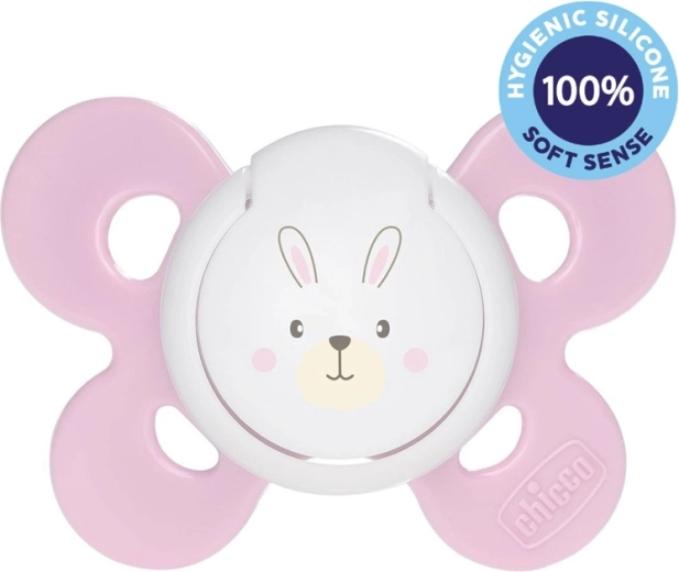 Chicco Schnuller Physio Comfort Silikon 2–6 M, Mädchen – Häschen