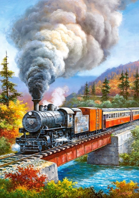 Puzzle 500 Teile Zugüberfahrt