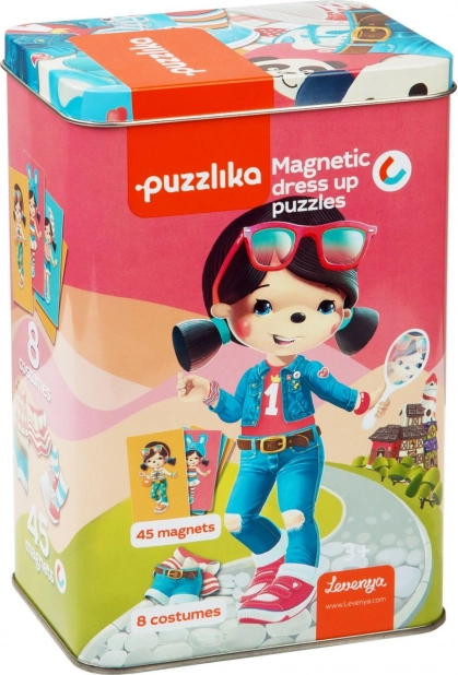 Magnetisches Spielzeug Puzzlika - Puppe mit Kleidung