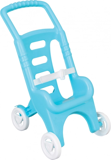 Blauer Kunststoff-Sportkinderwagen für Puppen