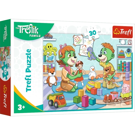 Puzzle Fröhliche Treflik-Familie, 30 Teile