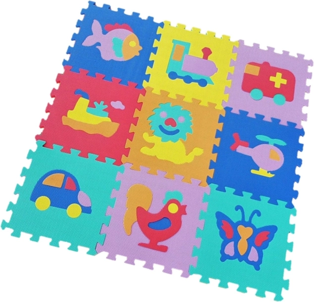 Schaumstoff-Puzzle Tiere und Verkehr II