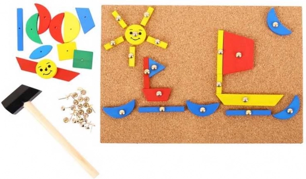 bigjigs toys kreatives Hammer-Set mit Korkplatte