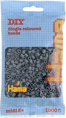 Hama Midi Bügelperlen 1000 Stk. dunkelgrau