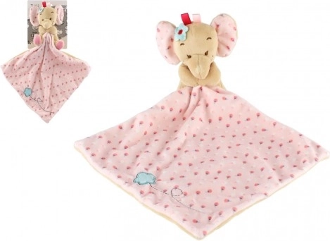 Rosa Plüsch-Elefantenbaby 25x25 cm – Rosa