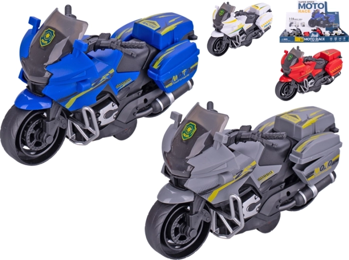 Polizeimotorrad mit Schwunglauf 14 cm