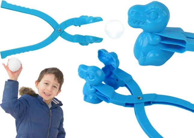 Schneeballformer Dinosaurier – blau