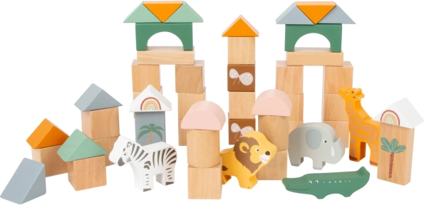 Holzbausteine Safari für Kinder