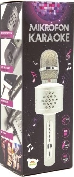 Karaoke-Mikrofon mit Bluetooth, Lautsprecher und Echo-Effekt – Silber