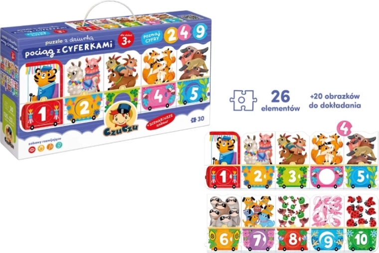 CzuCzu Puzzle mit Löchern – Zahlenzug