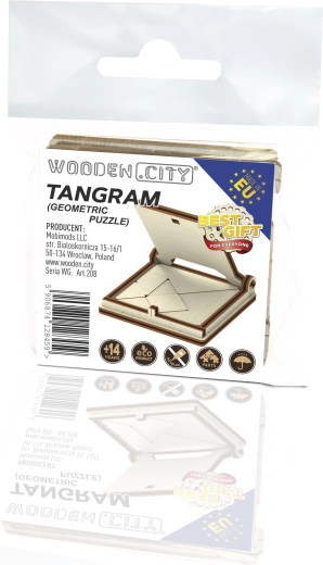 Holz-3D-Puzzles – geometrisches Set WOODEN CITY