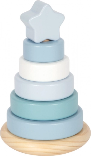 Holzturm zum Stapeln Small Foot blau