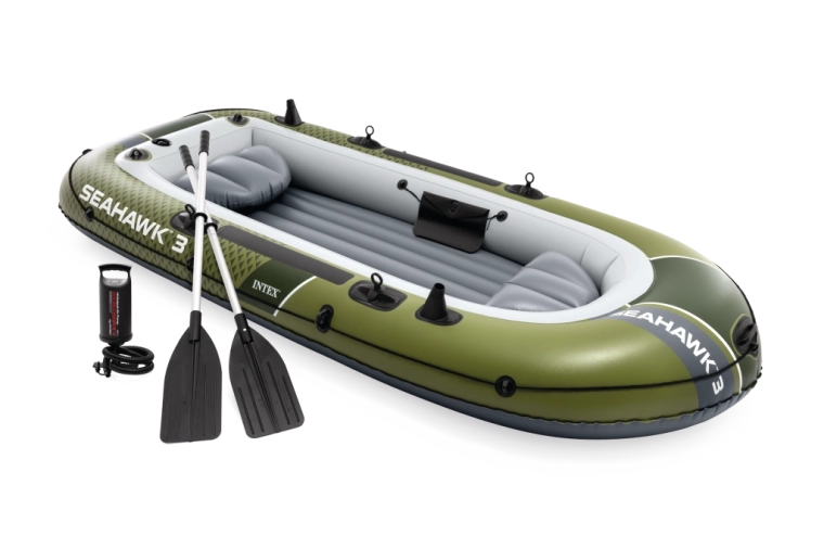 Aufblasbares Boot INTEX Seahawk 3 mit Sitzen, Rudern und Pumpe