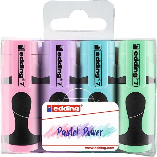 Edding Mini Pastell-Textmarker, Set mit 4 Stück