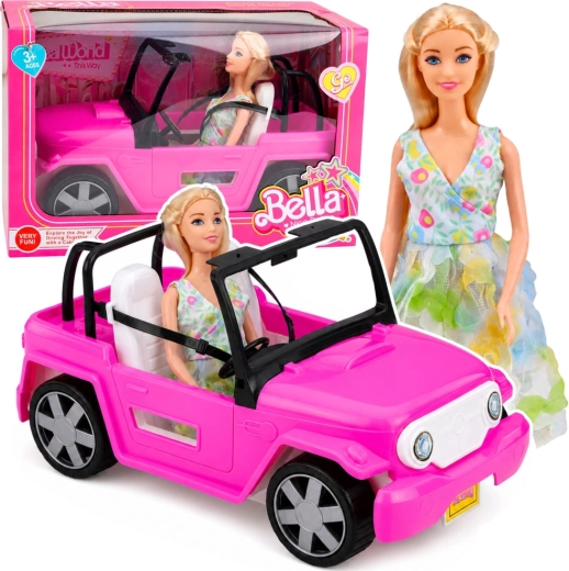 Bella-Puppe mit rosa Cabrio (30 cm)