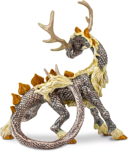 Legendäres Aussehen: Drache und Hirsch in einem