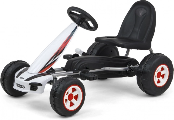 Tret-Go-Kart Viper – Weiß-Schwarz