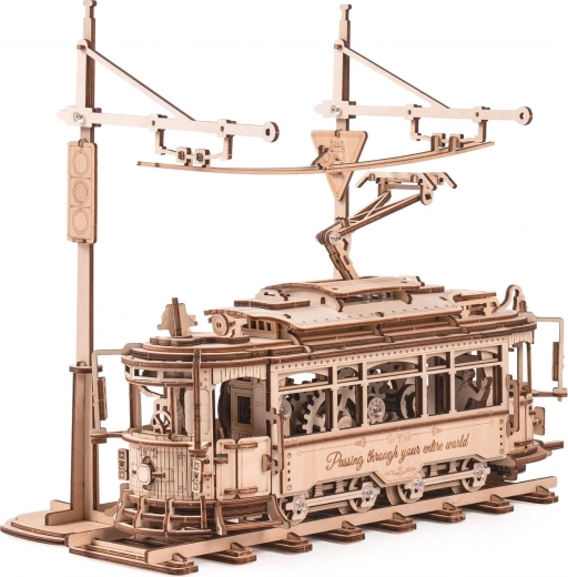 3D-Holzmechanikpuzzle Straßenbahn