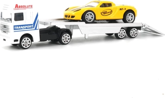 Rückzieh‑Abschleppwagen mit Auto – Metall‑Transporter