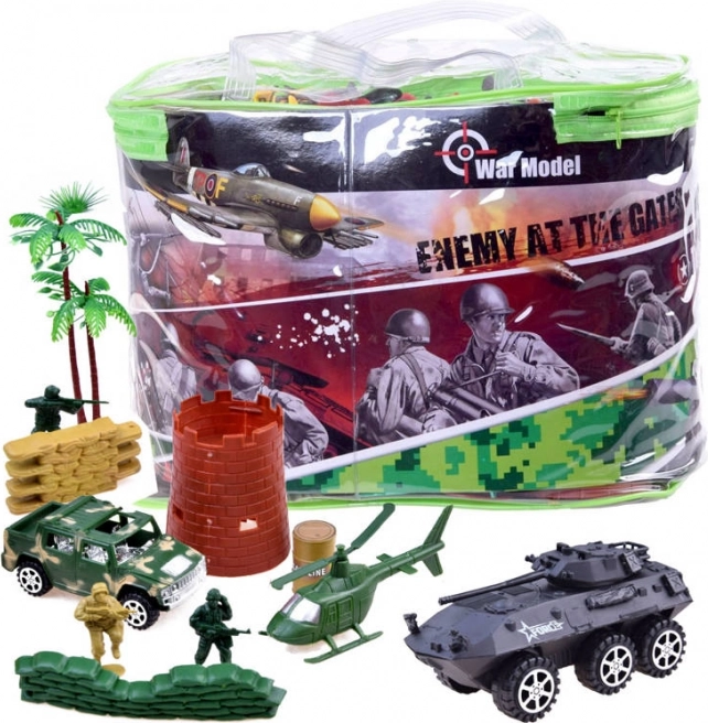 Großes Militärspielset mit Panzern und Soldaten