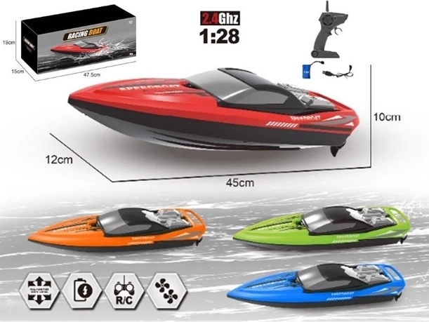 RC-Motorboot 2,4 GHz mit USB-Ladung