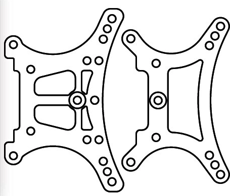 Stoßdämpferhalter vorne und hinten für Lightray und General
