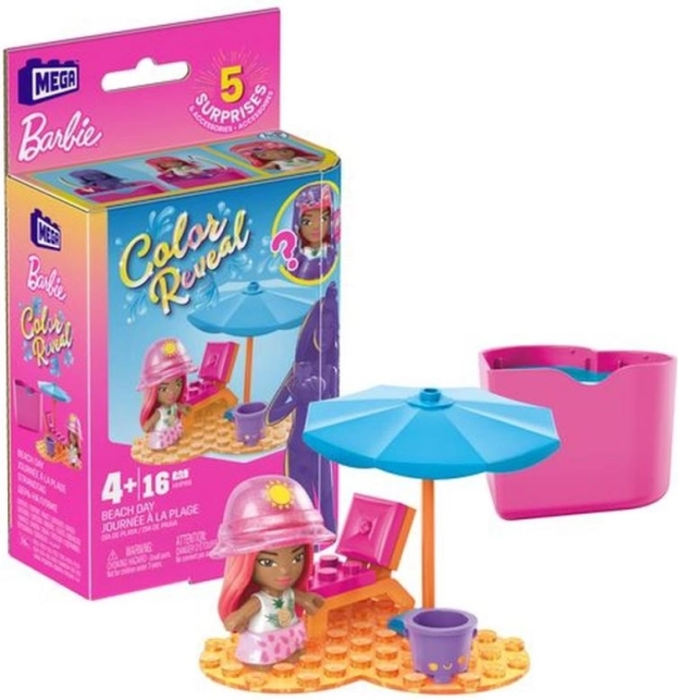 Mega Construx Barbie Color Reveal Mikropuppe