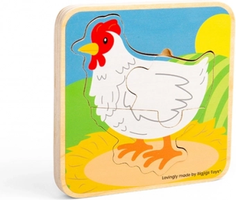 Bigjigs Toys Puzzle Lebenszyklus der Henne