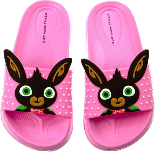 Rosa 3D-Kinderpantoffeln Bing