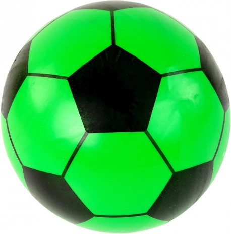 Leichter Gummi-Fußball in Grün und Schwarz - 23 cm