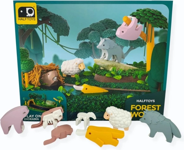 Magnetische Figuren Half Toys Waldwelt