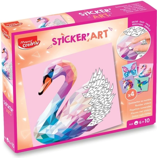 Maped Kreativ-Set Sticker' Art – elegante Tiere