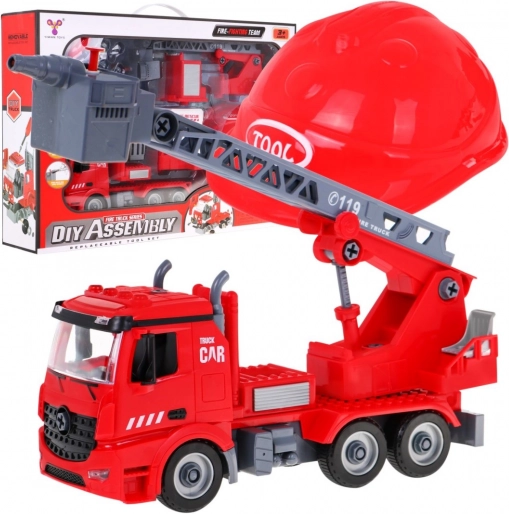 Feuerwehrauto 2-in-1 mit Helm