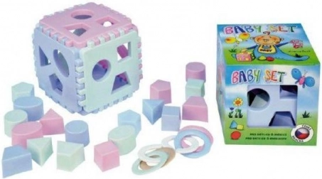 Kinderset mit Formensortierwürfel und Rasselringen