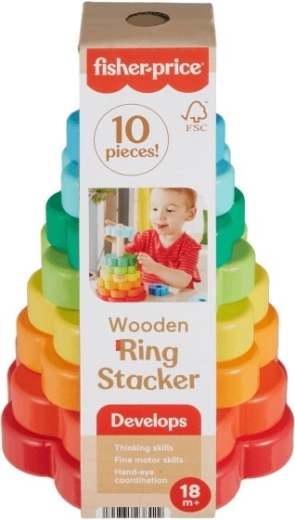 Holzpyramide Fisher-Price Blumige Formen