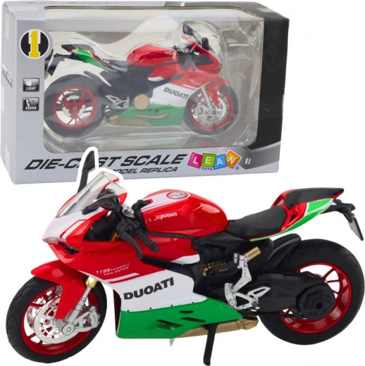 Metall-Sportmotorrad mit Licht und Sound 1:12